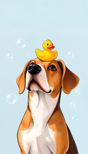 Free Photo adorable pet enjoying a spa day illustration