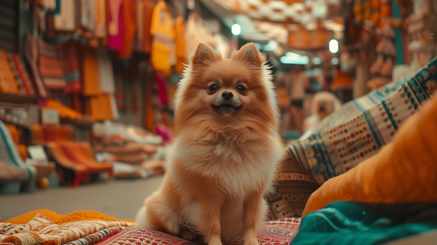 Free photo adorable portrait of pomeranian dog