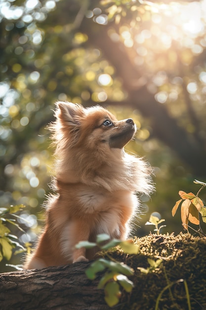 Free photo adorable portrait of pomeranian dog