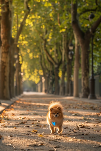 Free Photo adorable portrait of pomeranian dog