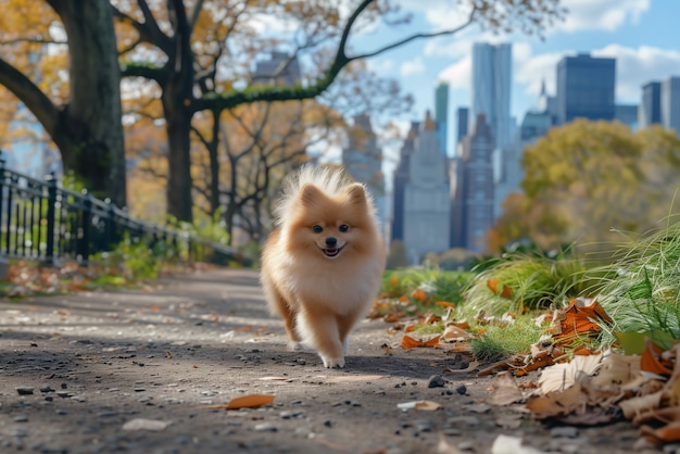 Free Photo adorable portrait of pomeranian dog