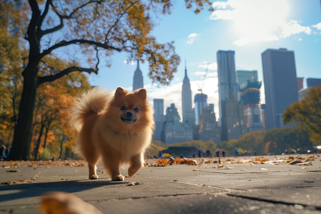 Free Photo adorable portrait of pomeranian dog