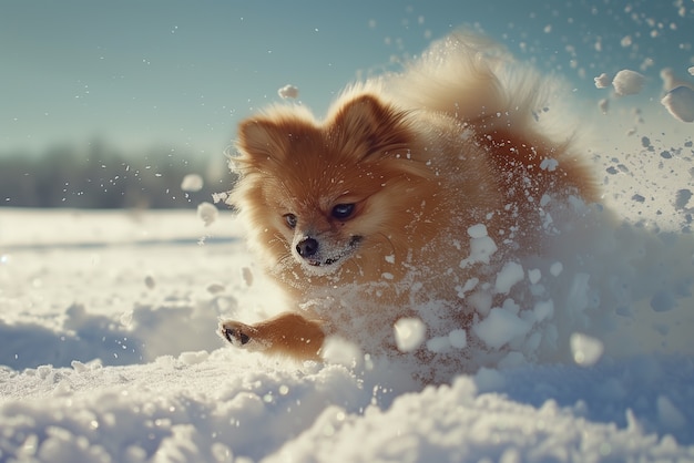 Free photo adorable portrait of pomeranian dog