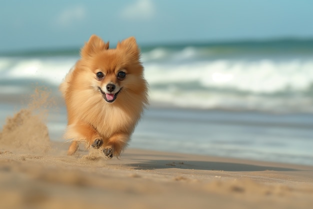 Free photo adorable portrait of pomeranian dog