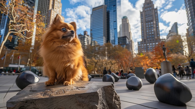 Free photo adorable portrait of pomeranian dog