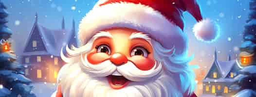 Free photo adorable santa claus portrait ai generated image