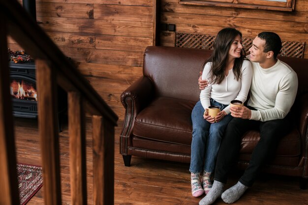 Adorable young couple in love