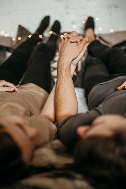 Adorable young couple in love