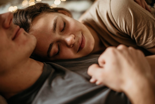 Adorable young couple in love