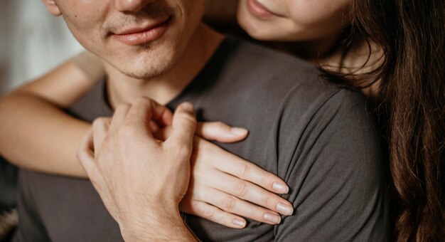 Adorable young couple in love