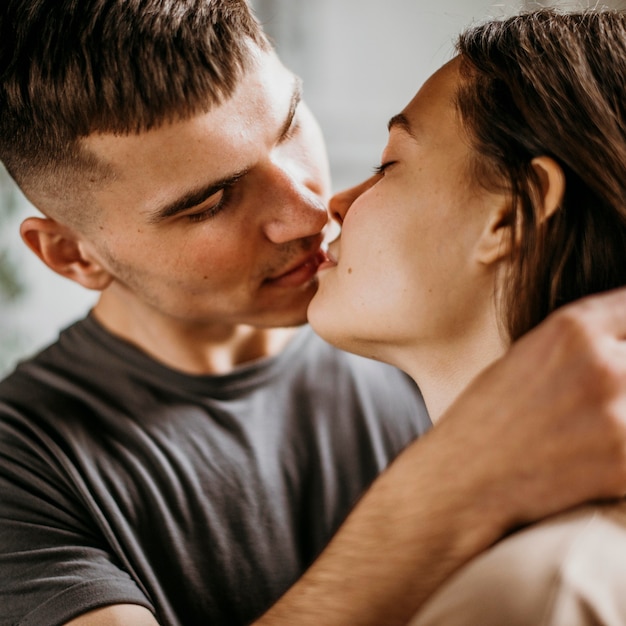 Adorable young couple in love