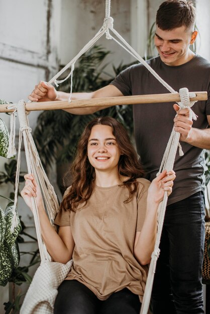 Adorable young couple together