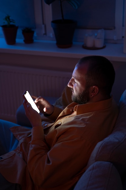 Adult suffering from social media addiction