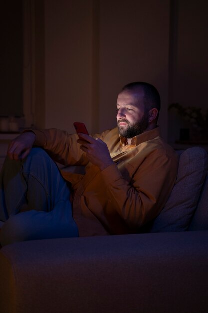 Adult suffering from social media addiction