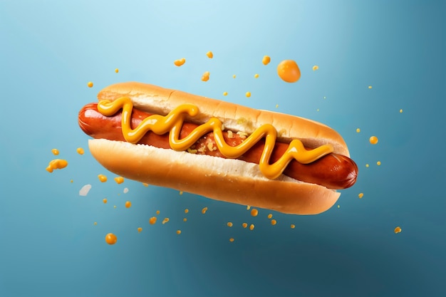 Free photo advertisement for food with hot-dog