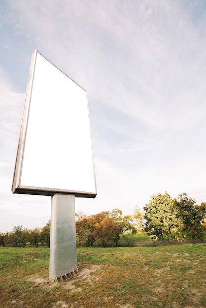 Free photo advertising panel in nature