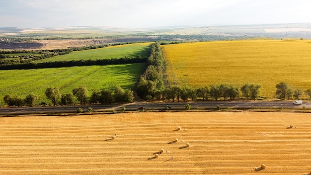 Free photo aerial drone view of nature in moldova