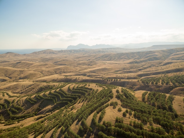 Free Photo aerial landscape in crimea