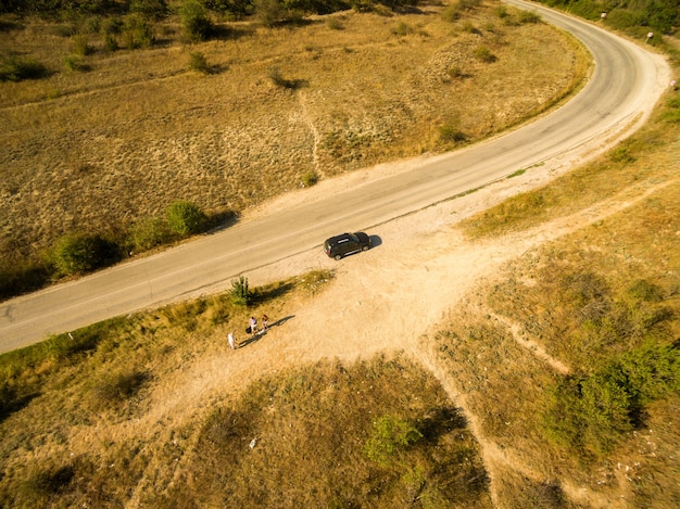 Free photo aerial landscape in crimea