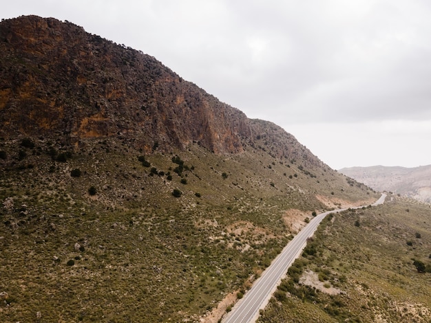 Aerial scenery view of mountains