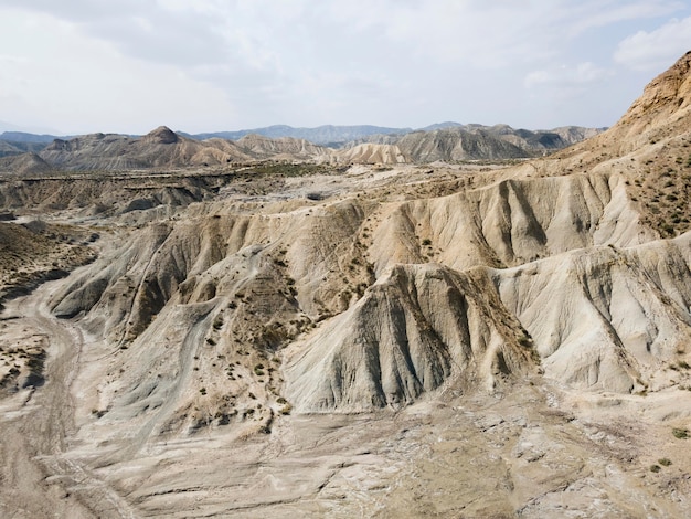 Aerial scenery view of mountains