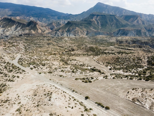 Aerial scenery view of mountains