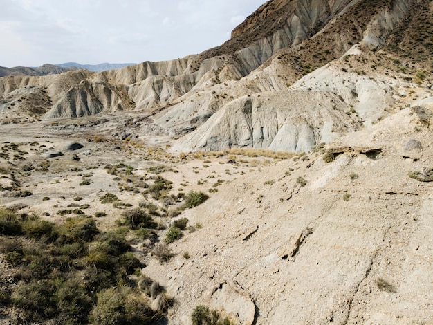 Aerial scenery view of mountains