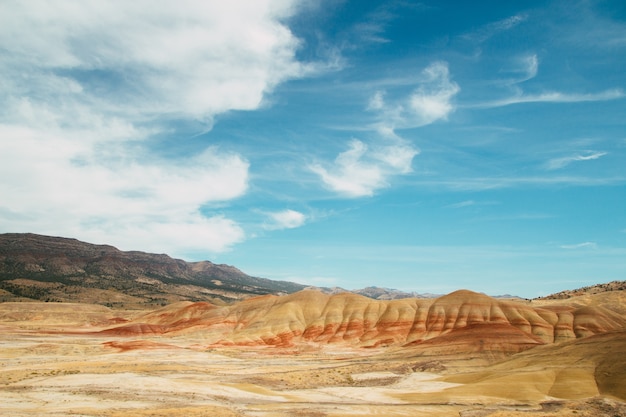 Aerial shot of the John Day Fossil Beds National Monument in Oregon, USA