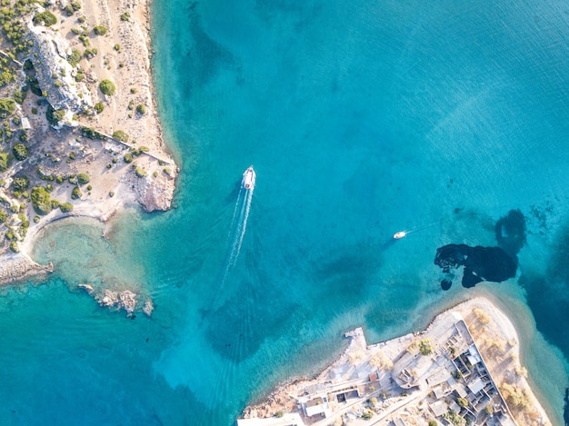 Aerial shot of a sea