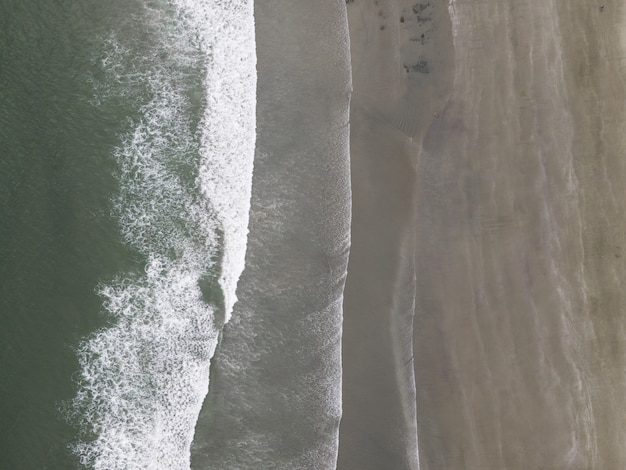 Aerial shot of a seacoast