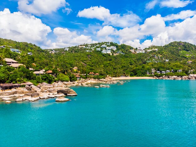 Aerial view of beautiful tropical beach 