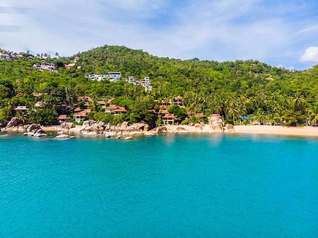 Aerial view of beautiful tropical beach