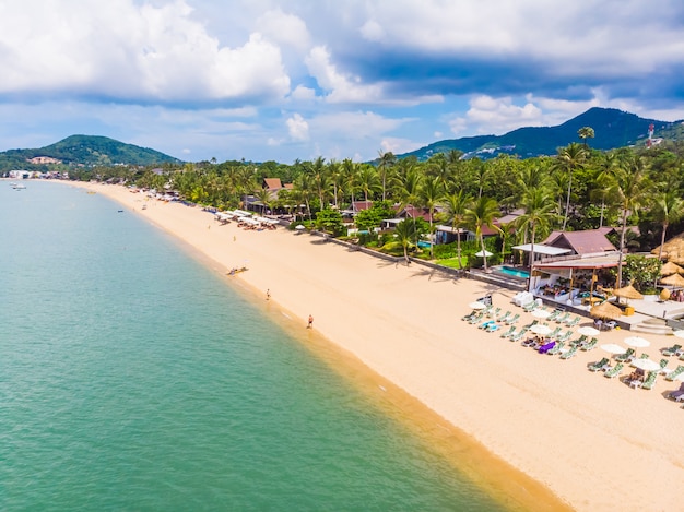 Aerial view of beautiful tropical beach 