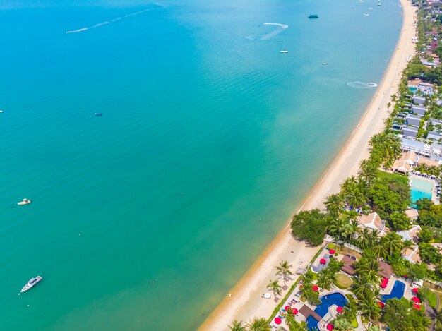 Aerial view of beautiful tropical beach 