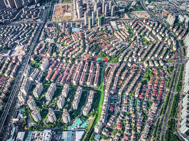 Aerial view of chinese city