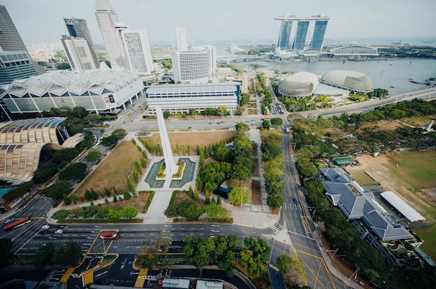 Aerial view of the city