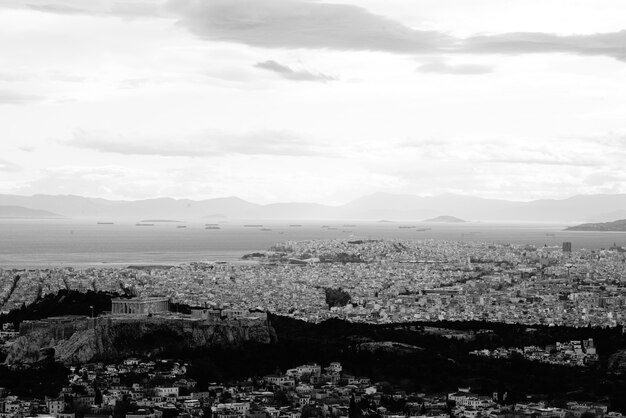 Aerial view of the city