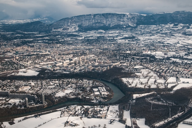 Aerial view of Geneva, Switzerland