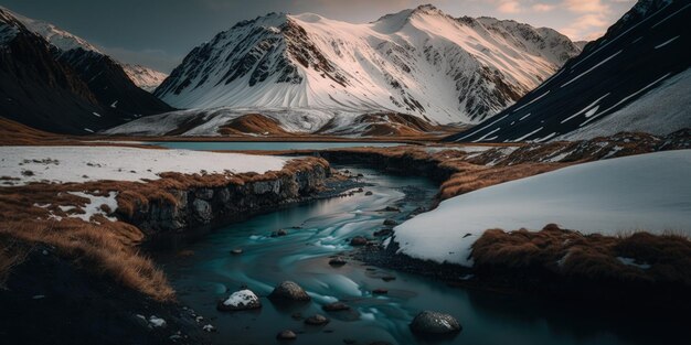 Aerial view of glen etive in winter near glencoe in the argyll region of the highlands of scotland s