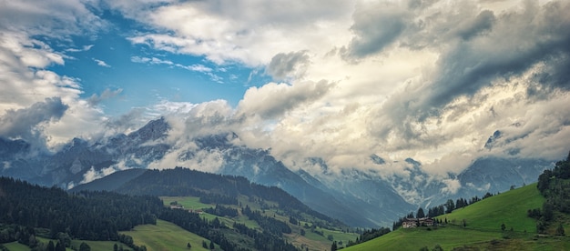 Free Photo aerial view of mountain ranges