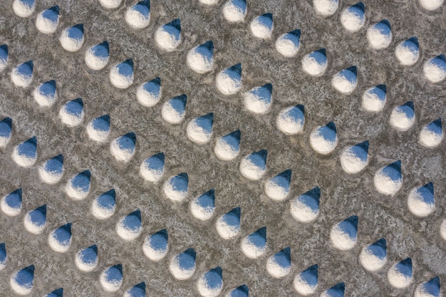 Free Photo aerial view of salt in salt farm ready for harvest, thailand