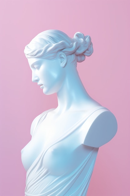 Aesthetic background of greek bust