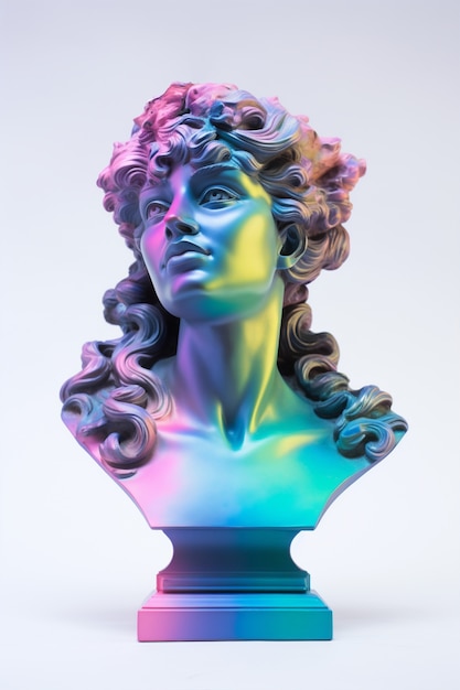 Aesthetic background of greek bust