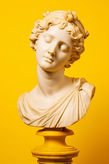 Aesthetic background of greek bust