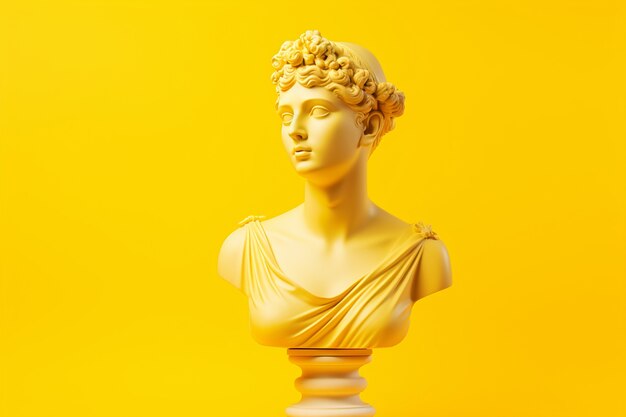 Aesthetic background of greek bust