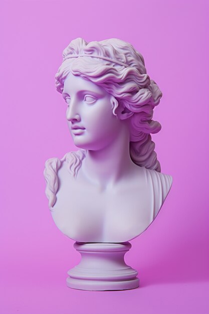 Aesthetic background of greek bust