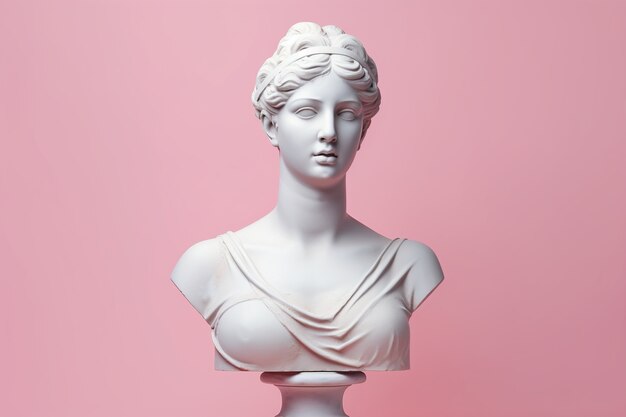 Aesthetic background of greek bust