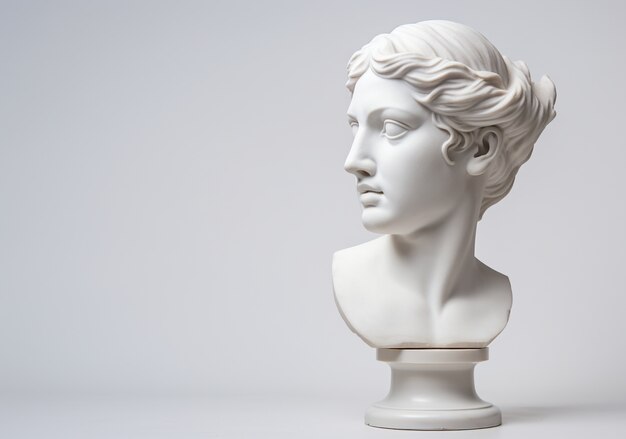 Aesthetic background of greek bust