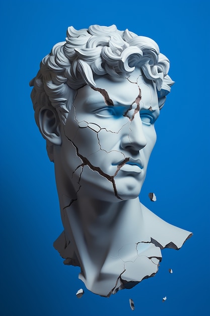 Aesthetic background of greek bust