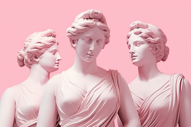 Aesthetic background of greek bust